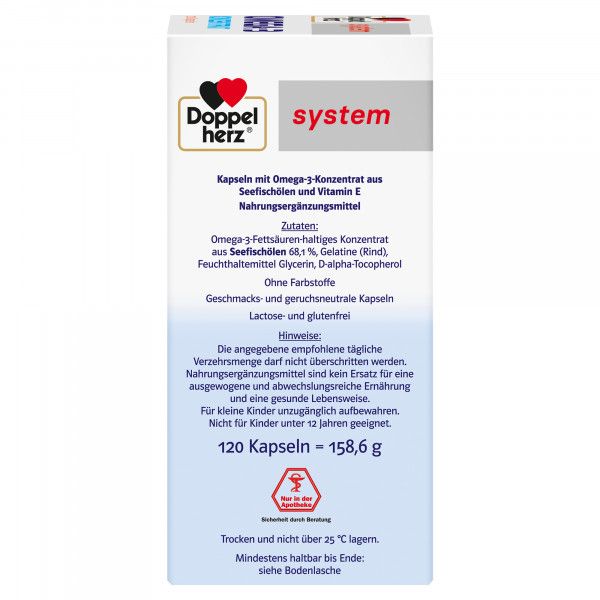 bodyguardapotheke DOPPELHERZ Omega-3 Konzentrat system Kapseln Lagerräumung