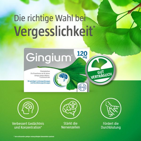 bodyguardapotheke GINGIUM 120 mg Filmtabletten Bestseller
