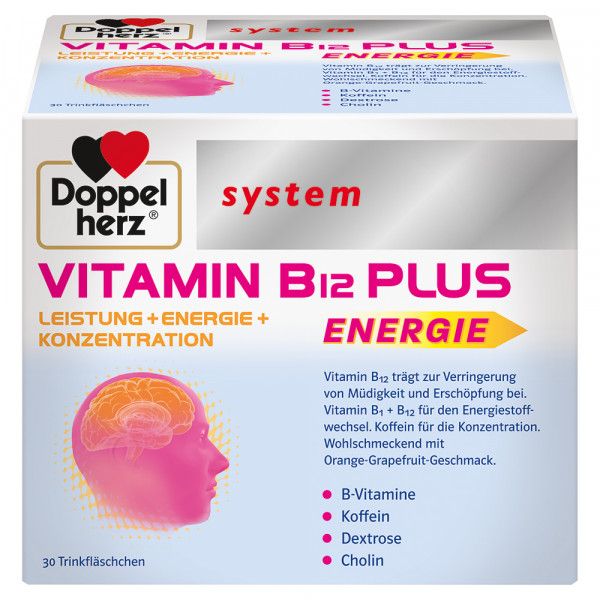 bodyguardapotheke DOPPELHERZ Vitamin B12 Plus system Trinkampullen Sonderangebote