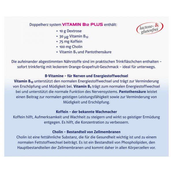 bodyguardapotheke DOPPELHERZ Vitamin B12 Plus system Trinkampullen Sonderangebote