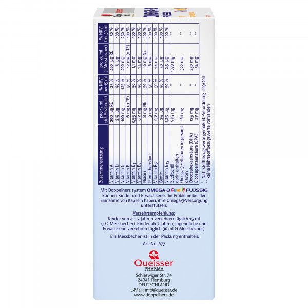 bodyguardapotheke DOPPELHERZ Omega-3 flüssig family system Bis zu 50% Rabatt
