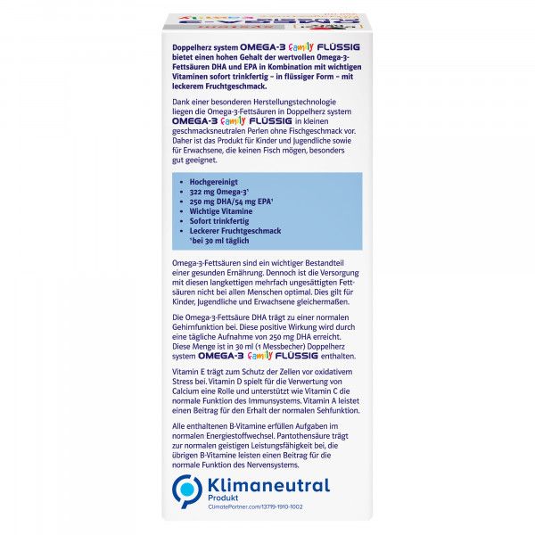 bodyguardapotheke DOPPELHERZ Omega-3 flüssig family system Bis zu 50% Rabatt