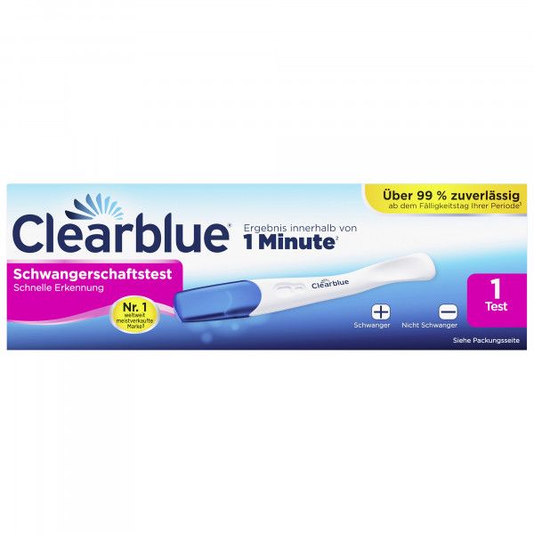bodyguardapotheke CLEARBLUE Schwangerschaftstest schnelle Erkennung Speichern exportieren