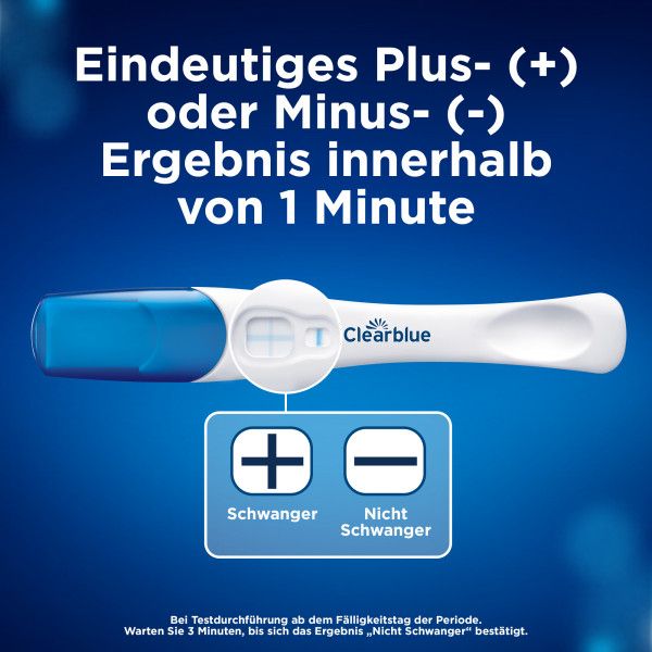 bodyguardapotheke CLEARBLUE Schwangerschaftstest schnelle Erkennung Speichern exportieren