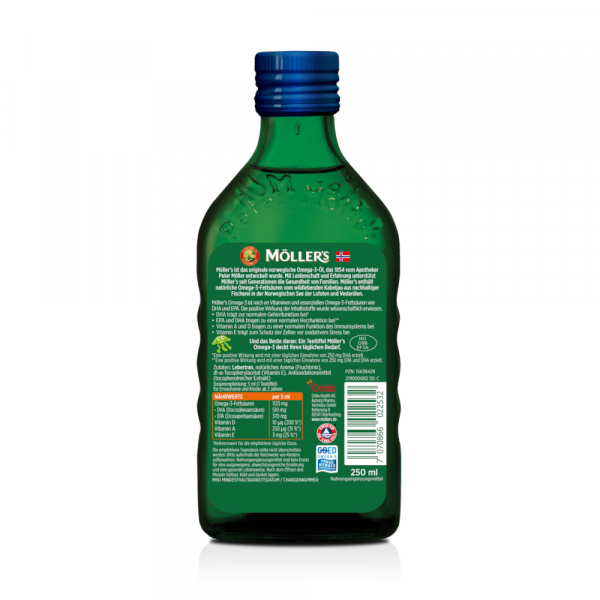 bodyguardapotheke MÖLLER'S Omega-3 Kids Fruchtgeschmack Öl Auslauf