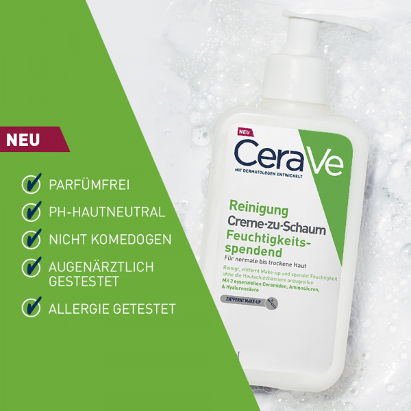 bodyguardapotheke CERAVE Creme-zu-Schaum Reinigung Limitierter Zeitrabatt
