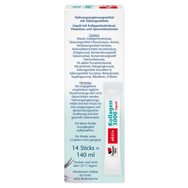 bodyguardapotheke DOPPELHERZ Kollagen 3000 Liquid Sticks Tiefpreis