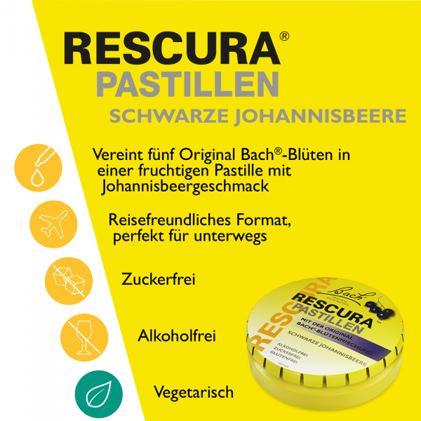 bodyguardapotheke Bach RESCURA® Pastillen Schwarze Johannisbeere 50g Letzter Tag