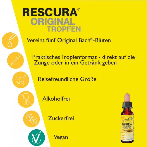 bodyguardapotheke Bach RESCURA® Tropfen alkoholfrei 20ml Nur noch ein Tag übrig