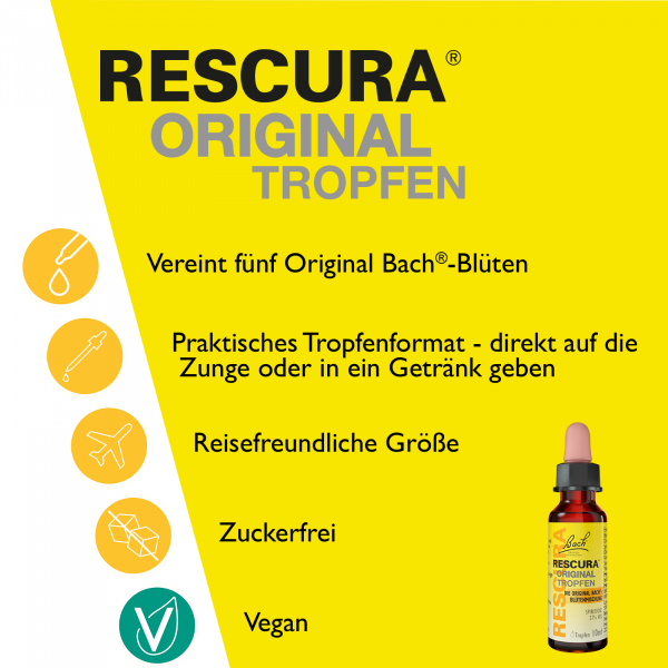 bodyguardapotheke Bach RESCURA® Tropfen mit Alkohol 20ml 50% Rabatt mit kostenlosem Versand