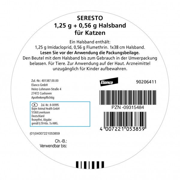 bodyguardapotheke SERESTO Halsband für Katzen Zeitlich begrenztes Angebot
