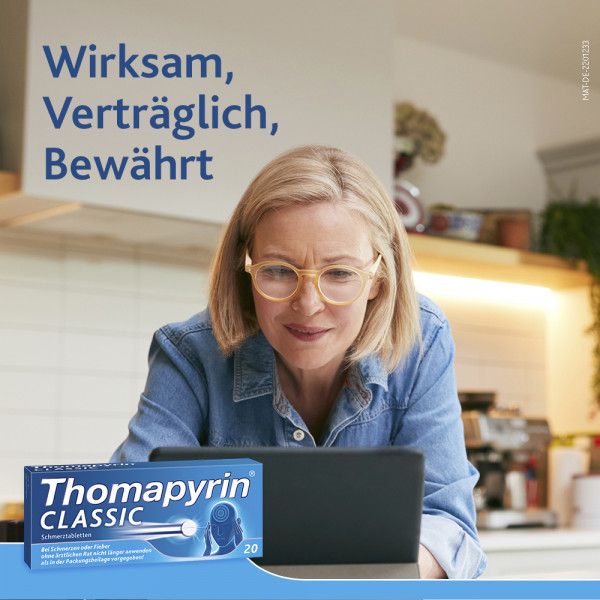 bodyguardapotheke THOMAPYRIN CLASSIC Schmerztabletten bei Kopfschmerzen mit ASS Paracetamol und Coffein Bis zu 50% Rabatt