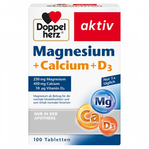 bodyguardapotheke DOPPELHERZ Magnesium+Calcium+D3 Tabletten