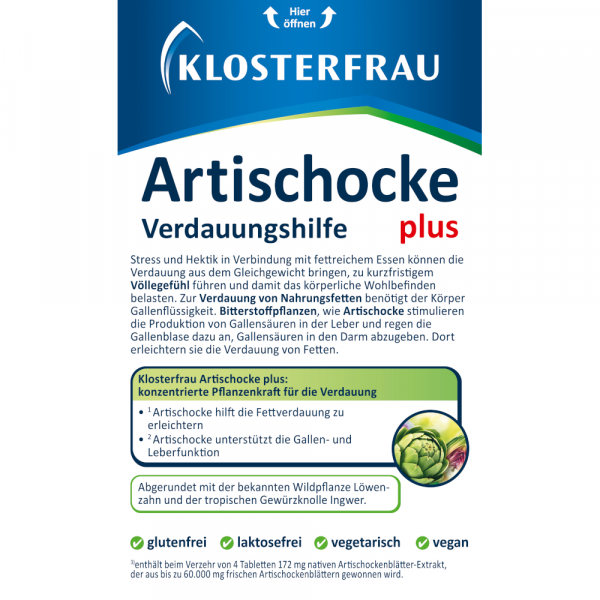 bodyguardapotheke KLOSTERFRAU Artischocke plus Tabletten Osterangebot