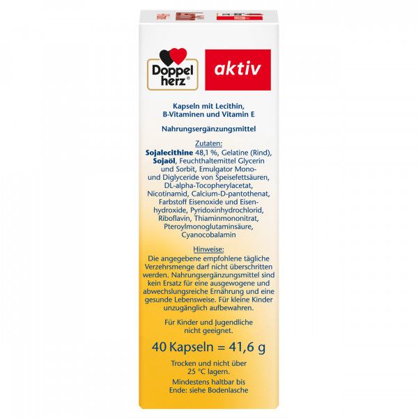 bodyguardapotheke DOPPELHERZ Lecithin+B-Vitamine Kapseln Limitierter Zeitrabatt