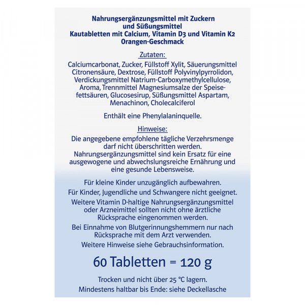 bodyguardapotheke DOPPELHERZ Calcium 1000+D3+K2 system Kautabletten Flash Sale