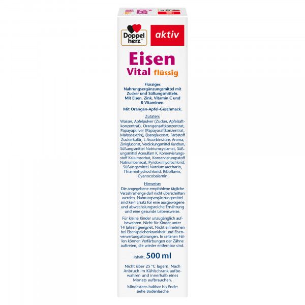 bodyguardapotheke DOPPELHERZ Eisen Vital Tonikum Blitzangebot