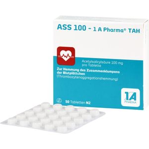 bodyguardapotheke ASS 100-1A Pharma TAH Tabletten 50% Rabatt mit kostenlosem Versand
