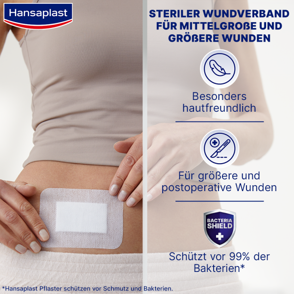 bodyguardapotheke HANSAPLAST Sensitive Wundverband steril 8x10 cm Zeitlich begrenztes Angebot