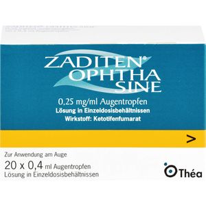 bodyguardapotheke ZADITEN ophtha sine 0 25 mg/ml Augentr.Einzeldos Saisonale Angebote