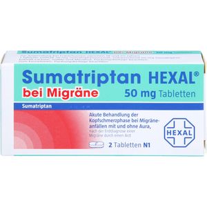 bodyguardapotheke SUMATRIPTAN HEXAL bei Migräne 50 mg Tabletten Blitzverkäufe