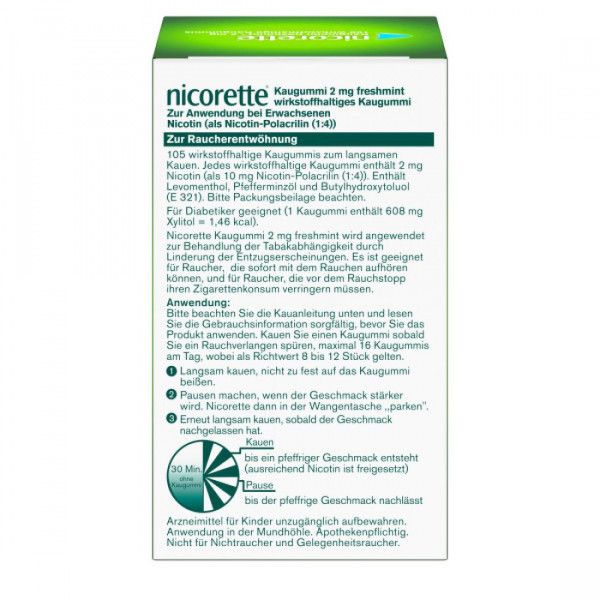 bodyguardapotheke NICORETTE 2 mg freshmint Kaugummi Exklusive Angebote