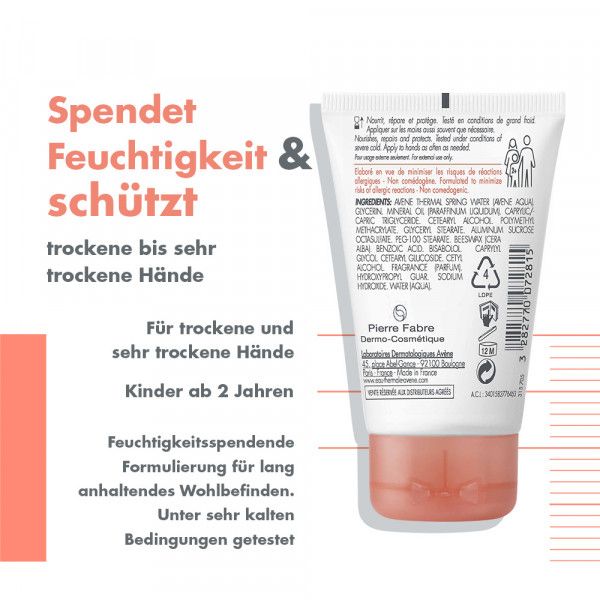 bodyguardapotheke Avène Cold Cream Intensiv-Handcreme - weniger Hauttrockenheit Begrenzt auf 3 Tage