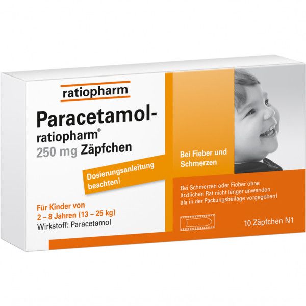 bodyguardapotheke PARACETAMOL-ratiopharm 250 mg Zäpfchen Limitierter Zeitrabatt