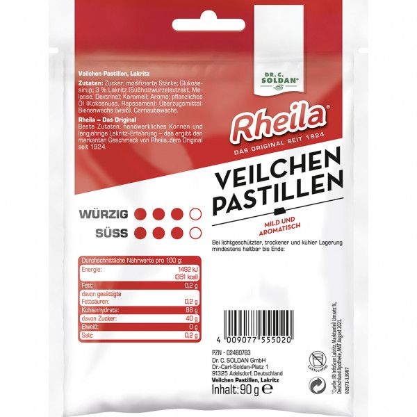 bodyguardapotheke RHEILA Veilchen Pastillen mit Zucker Exklusive Angebote