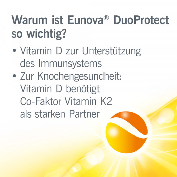 bodyguardapotheke EUNOVA DuoProtect D3+K2 1000 I.E./80 μg Kapseln Speichern exportieren