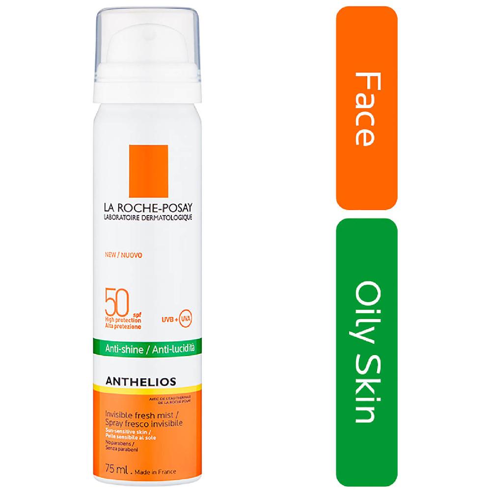 lookfantastic La Roche-Posay Anthelios Anti-Shine Unsichtbarer Sonnenschutz LSF 50+ Gesisichtsspray 75 ml Begrenztes Angebot