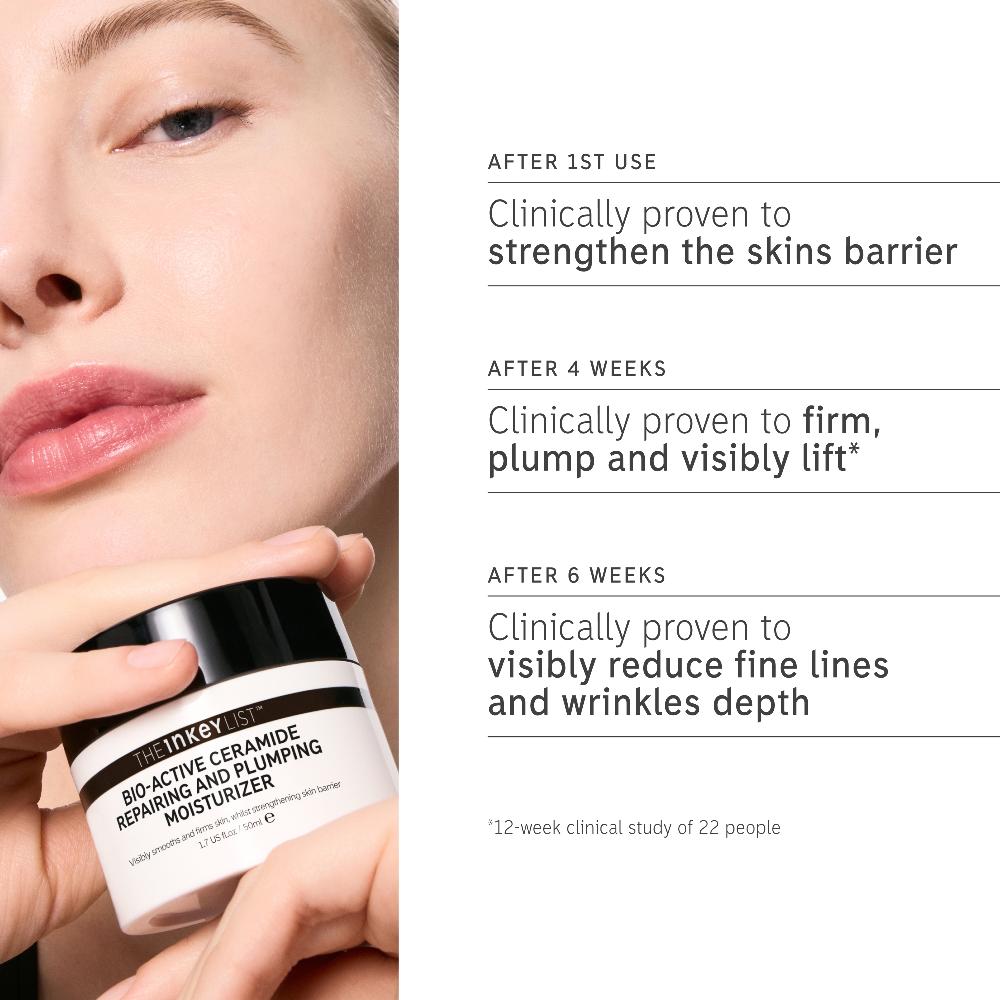 lookfantastic The INKEY List Bio-Active Ceramide Reparierende und aufpolsternde Feuchtigkeitspflege 50 ml Letzter Tag