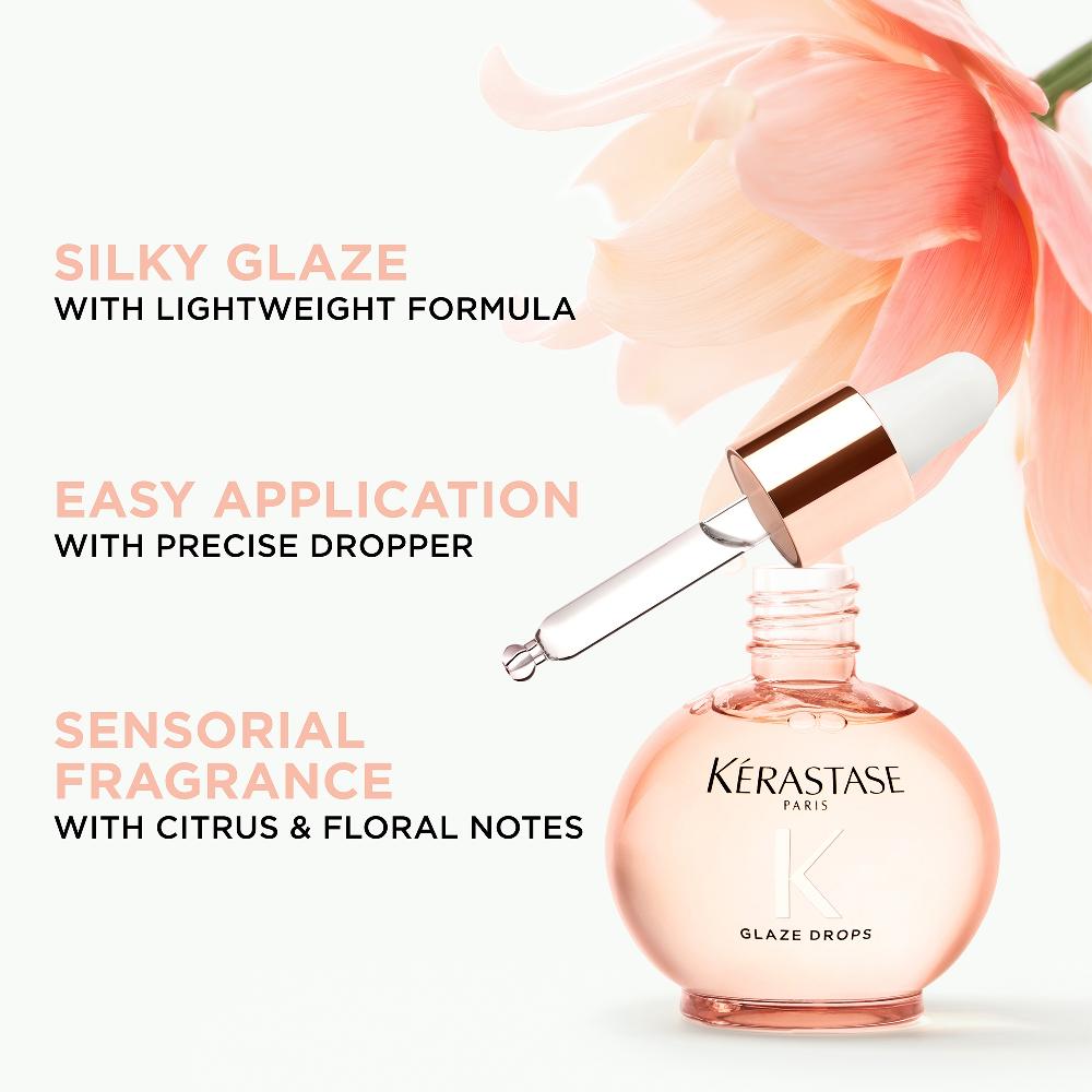 lookfantastic Kérastase Gloss Absolu Glaze Drops Hair Oil with Wild Rose 45ml Schlussverkauf
