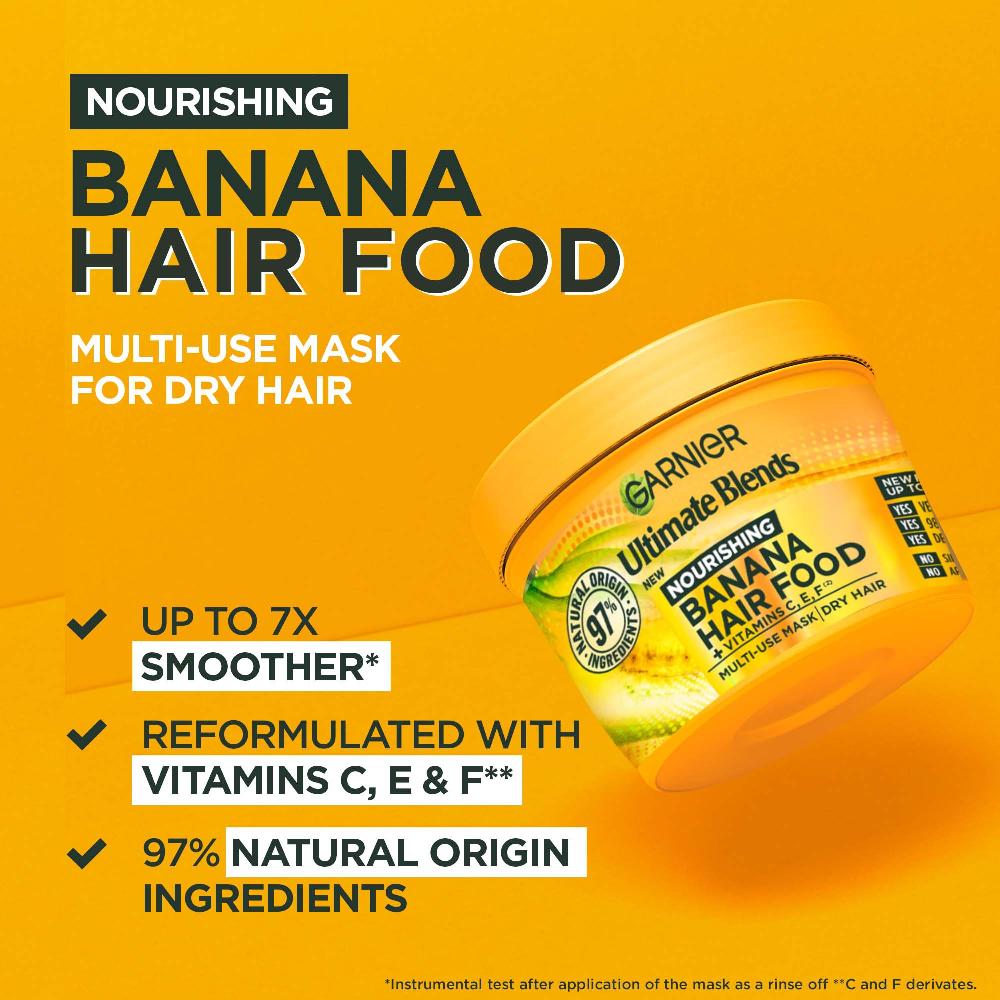 lookfantastic Garnier Ultimate Blends Hair Food Banane 3-in-1-Behandlung mit Einer Maske für Trockenes Haar 390 ml Weihnachtsangebot