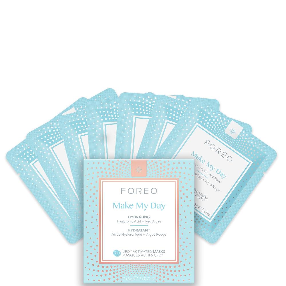 lookfantastic FOREO Make My Day UFO/UFO Mini Anti-Umwelteinflüsse und Sehr Feuchtigkeitsspendende Gesichtsmaske (7er-Packung)