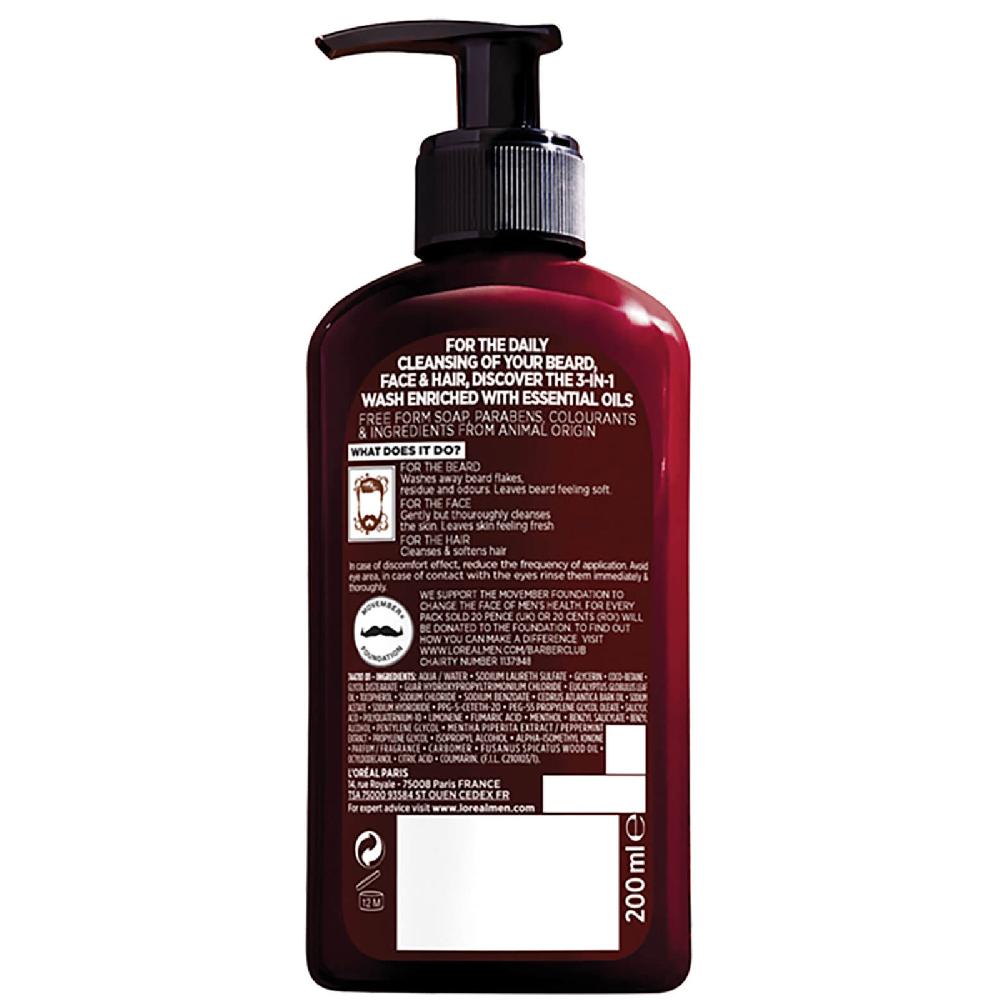 lookfantastic L’Oréal Paris Men Expert Barber Club Wash 200 ml zollfrei