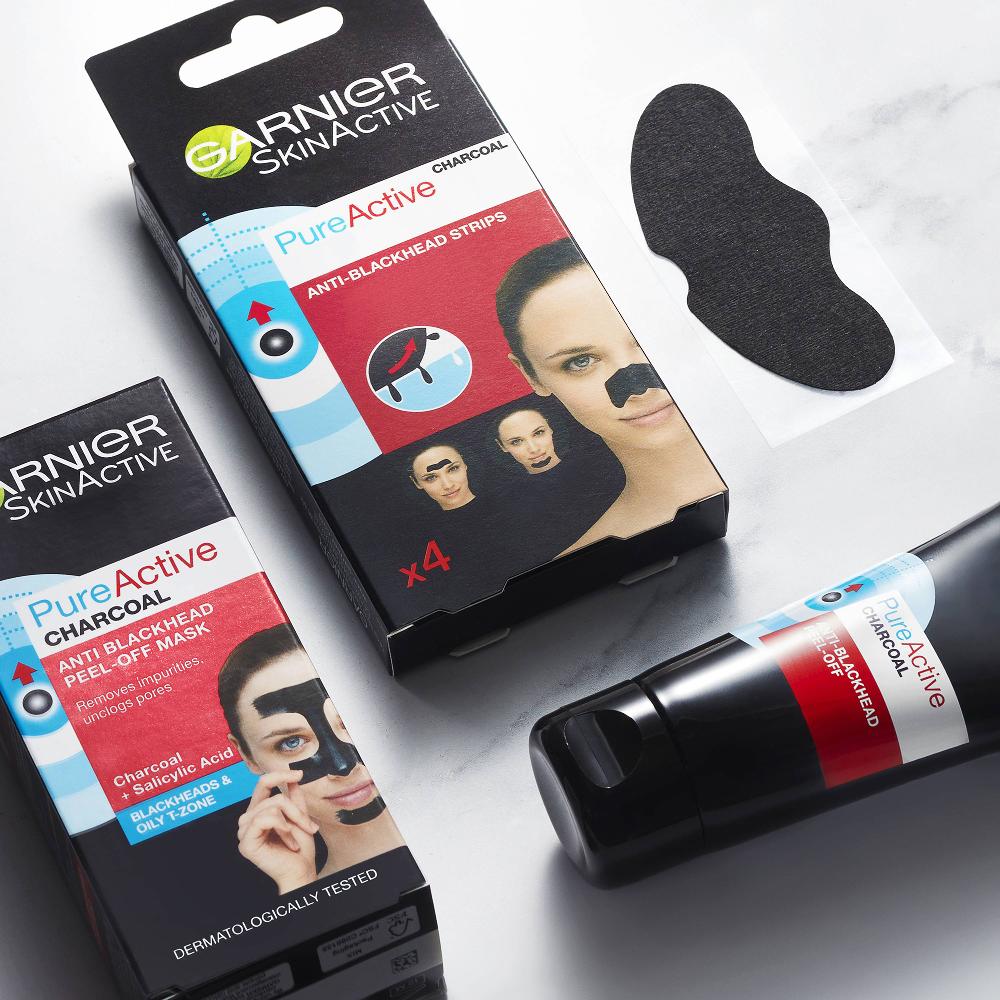 lookfantastic Garnier Pure Active Charcoal Anti-Blackhead Nose Strips x 4 Angebote
