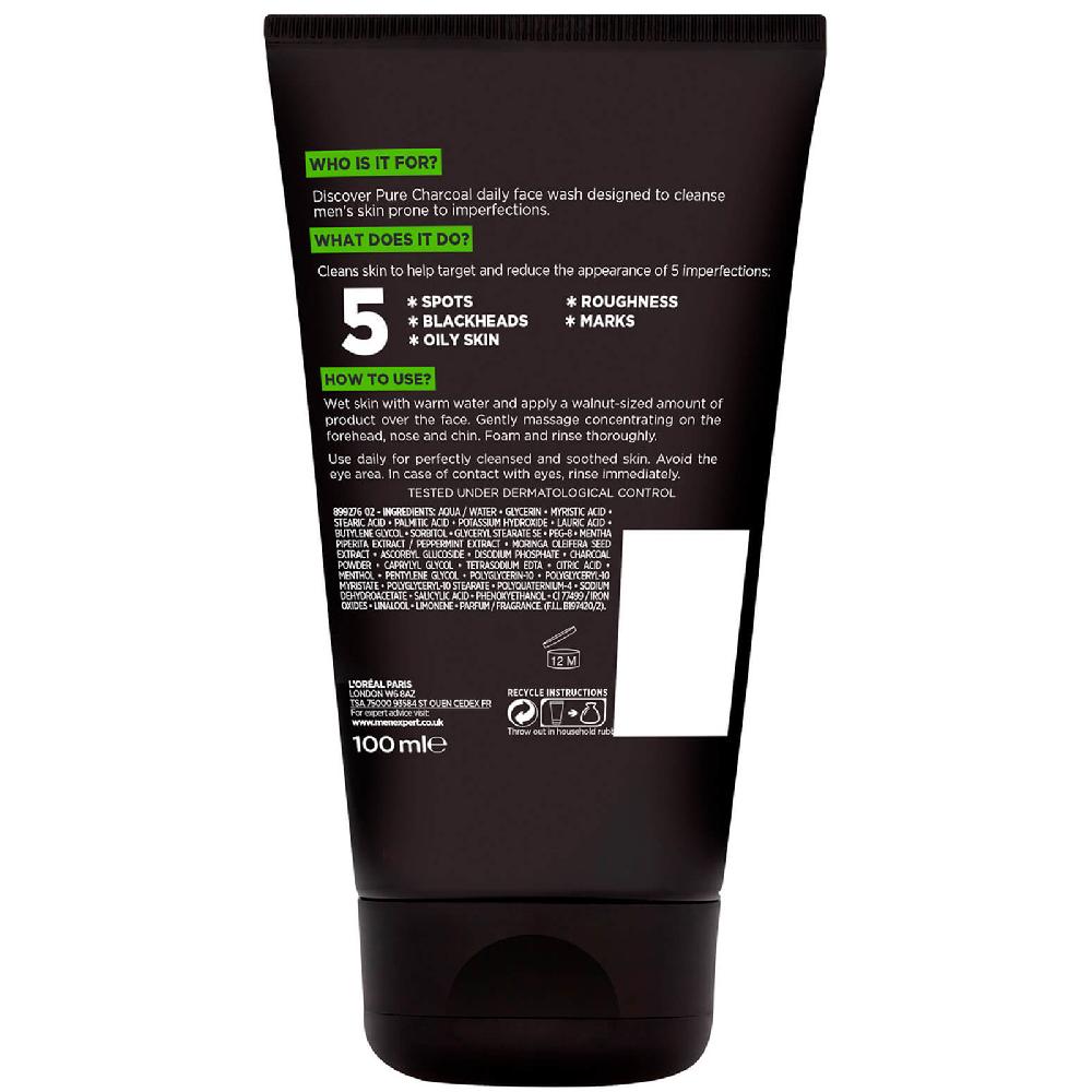 lookfantastic L'Oréal Paris Men Expert Pure Carbon Klärende Tägliche Gesichtsreinigung 100 ml im Angebot