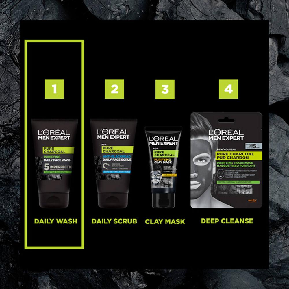 lookfantastic L'Oréal Paris Men Expert Pure Carbon Klärende Tägliche Gesichtsreinigung 100 ml im Angebot