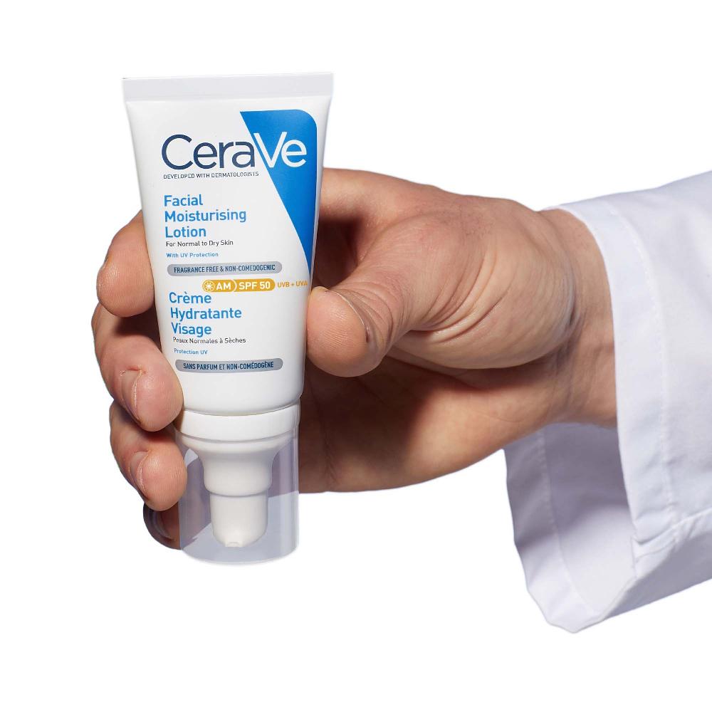 lookfantastic CeraVe AM Facial Moisturising Lotion SPF50 for Normal to Dry Skin 52ml Saisonale Angebote