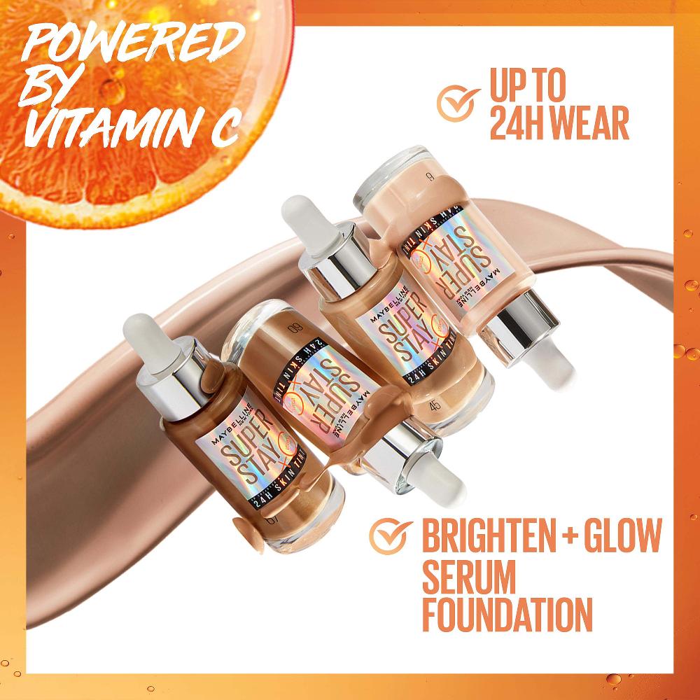 lookfantastic Maybelline Super Stay up to 24H Skin Tint Foundation + Vitamin C 30ml (Various Shades) Kostenlose Rückgabe