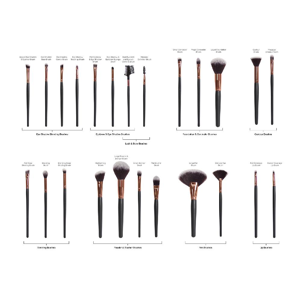 lookfantastic Rio 24 Piece Professional Cosmetic Make-up-Pinselset Fabrikverkauf