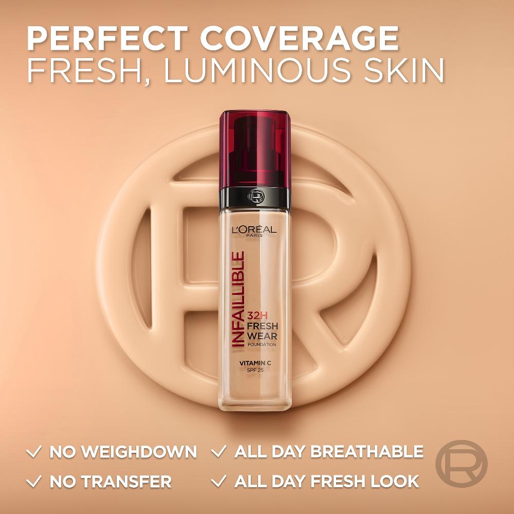 lookfantastic L'Oréal Paris Infallible 32-Stunden Freshwear Flüssigfoundation (Verschiedene Farbtöne) Saisonschlussverkauf