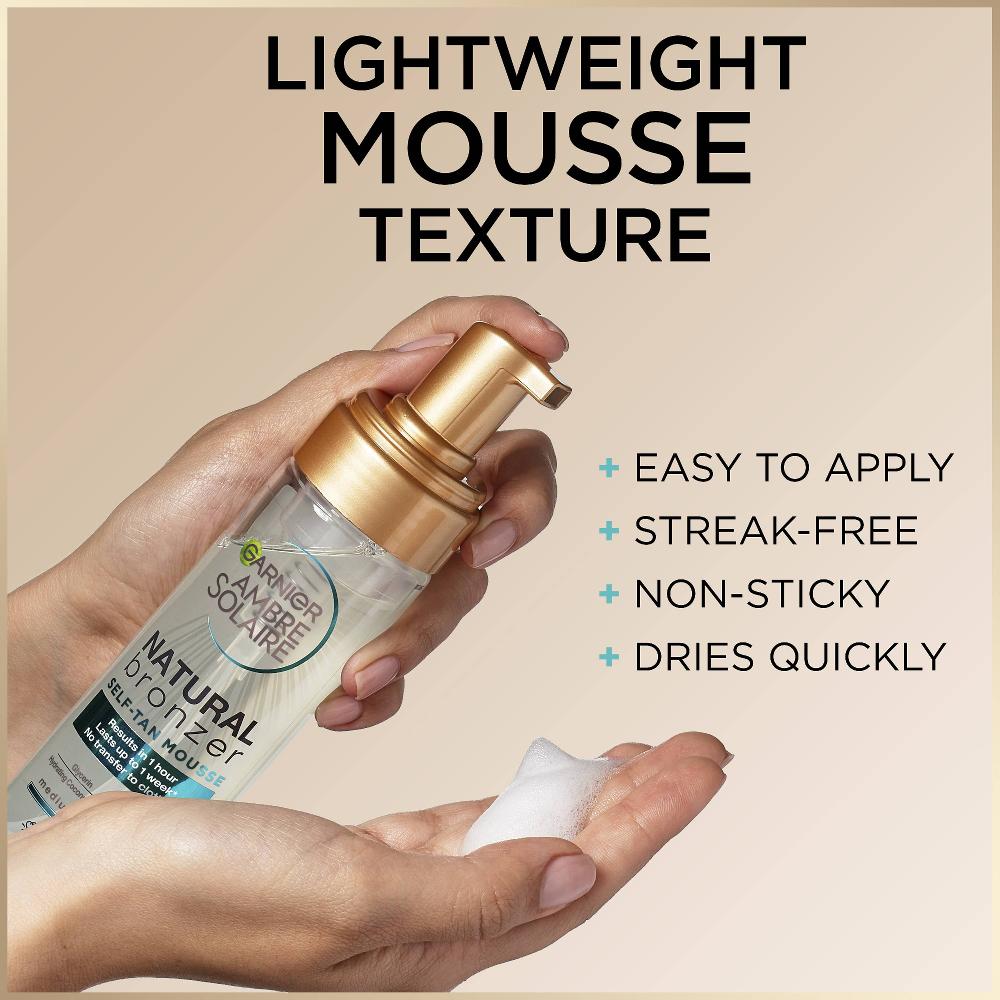 lookfantastic Garnier Ambre Solaire Vegan Natural Bronzer Intense Clear Self Tan Mousse 200ml Verkauf