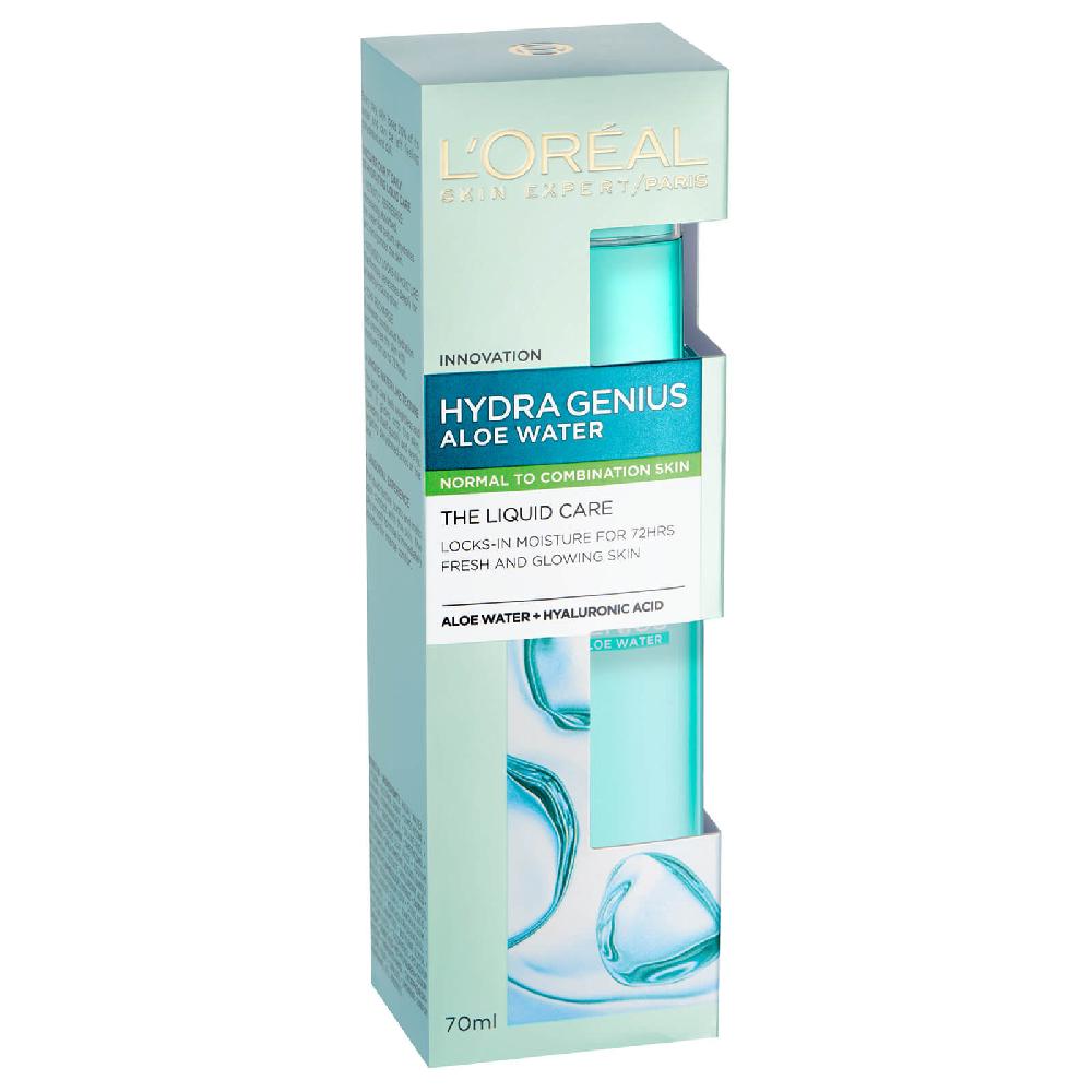 lookfantastic L'Oréal Paris Hydra Genius Liquid Care Moisturiser for Normal Combination Skin 70ml 2 Pack Exclusive Rabatt