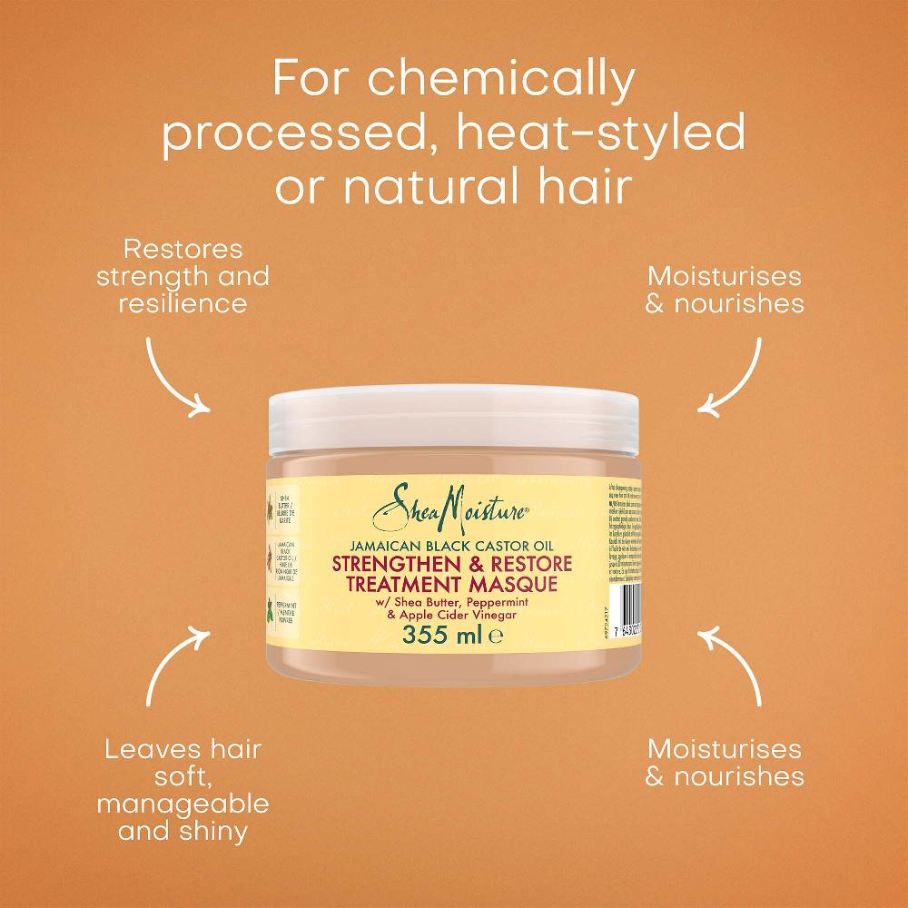 lookfantastic Shea Moisture Jamaican Black Castor Oil Strengthen Grow & Restore Treatment Masque 340g Bis zu 60% Rabatt