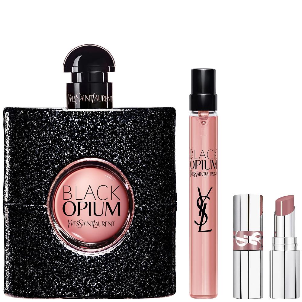 lookfantastic Yves Saint Laurent Black Opium Eau de Parfum 90ml + 10ml + Mini Loveshine Set Begrenzte Freigabe