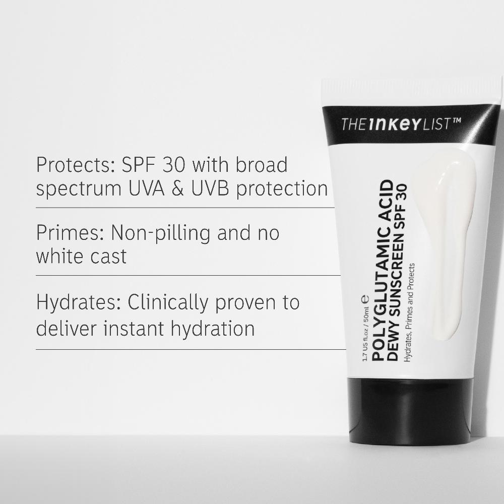 lookfantastic The INKEY List Polyglutamic Acid Dewy Sonnenschutz LSF 30 50 ml Heißer Verkauf