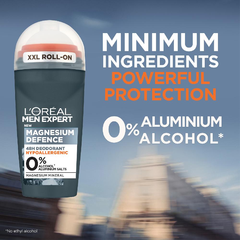 lookfantastic L'Oréal Paris Men Expert Magnesium Defence Hypoallergenes 48-Stunden-Roll-On Deodorant 50 ml Tägliche Deals