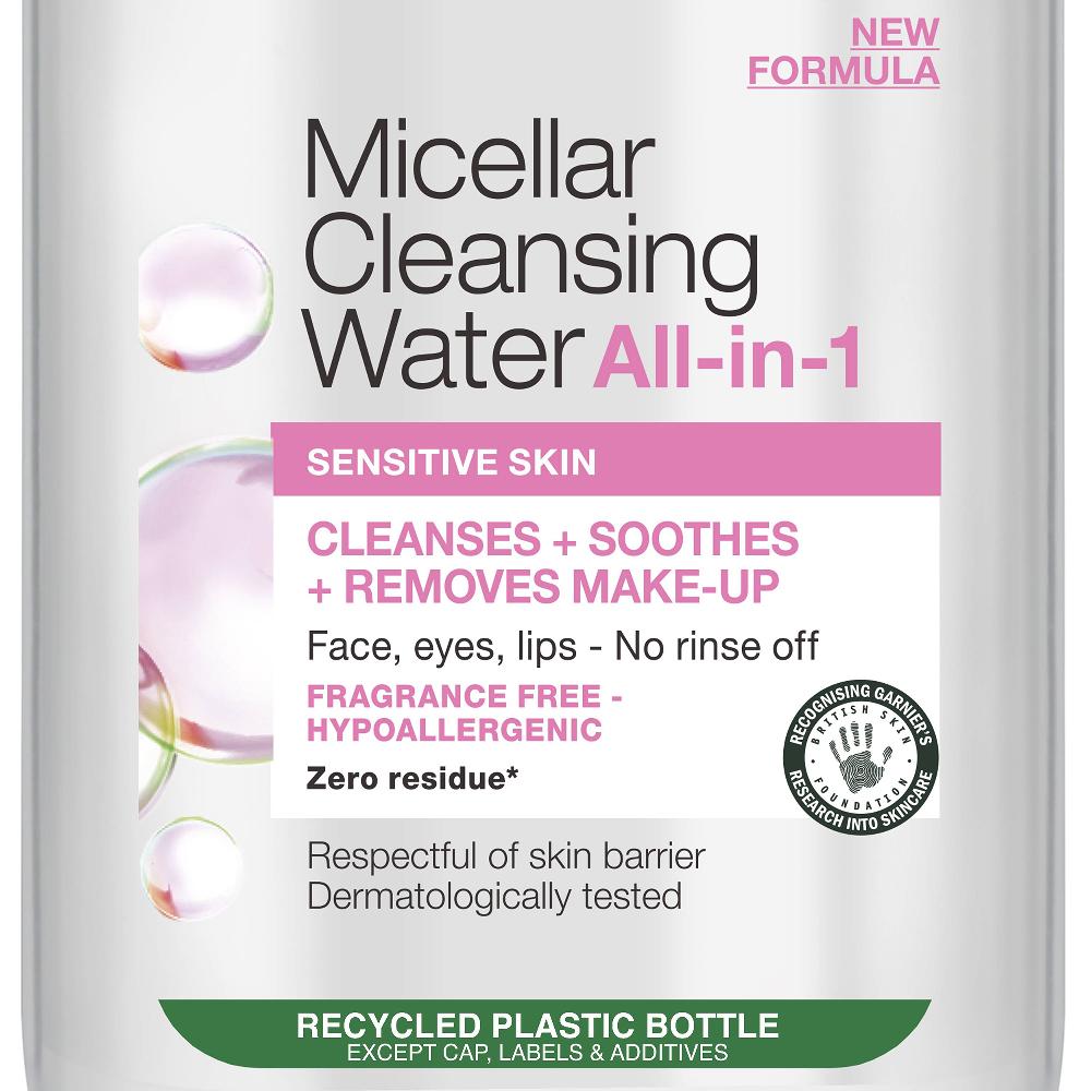 lookfantastic Garnier Mizellenwasser Gesichtsreinigung und Make-up-Entferner für Empfindliche Haut 700 ml Begrenzte Freigabe